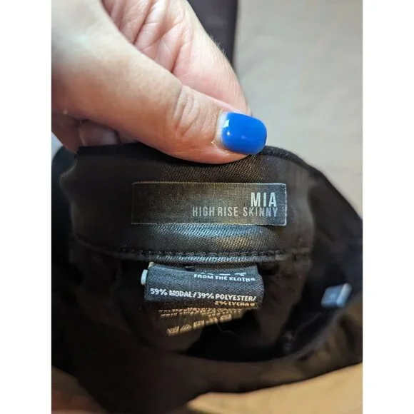 Kut From The Kloth Mia High Rise Skinny Coated Black Jeans Ladies 6 - Picture 12 of 16